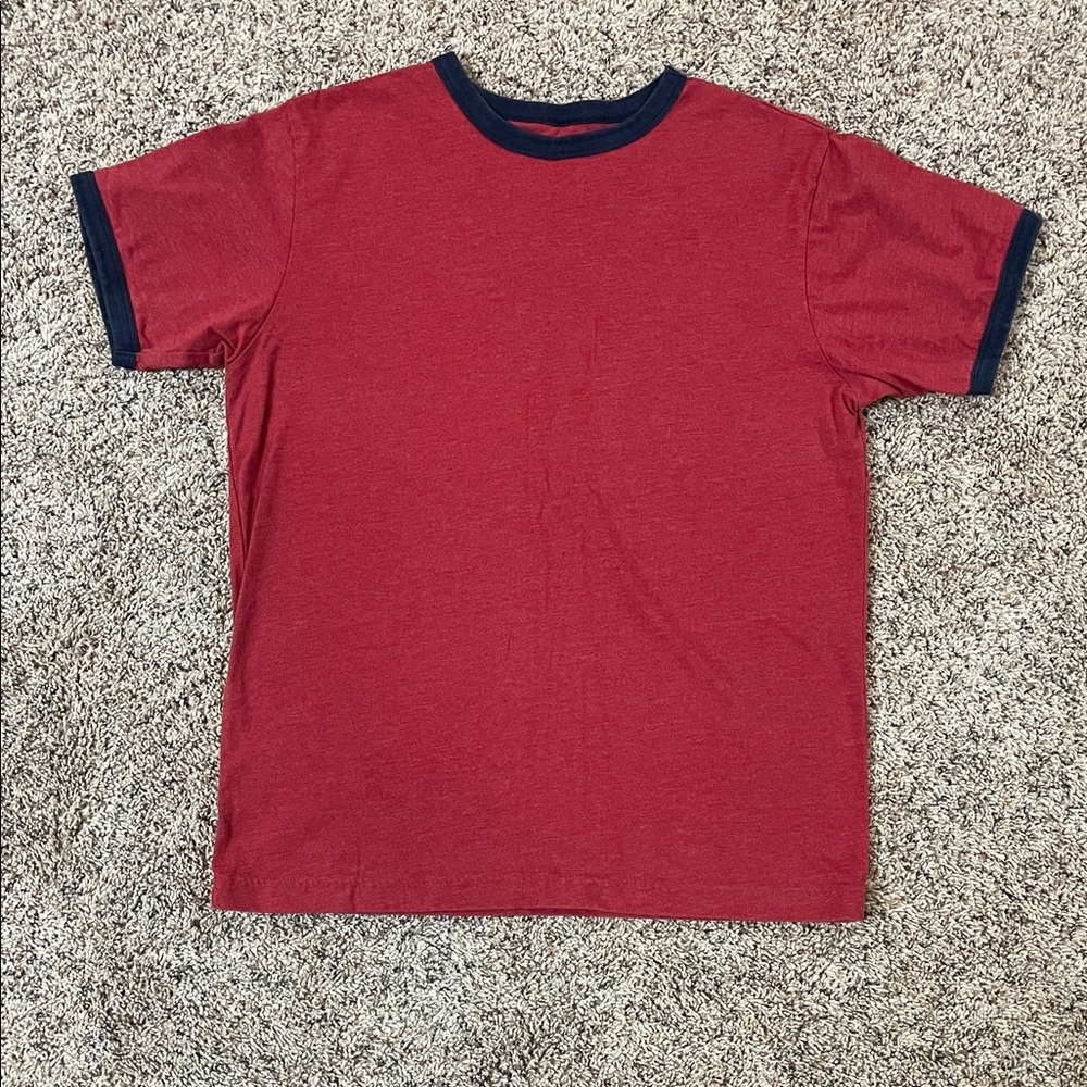 Old Navy Red Tee with Navy Accents